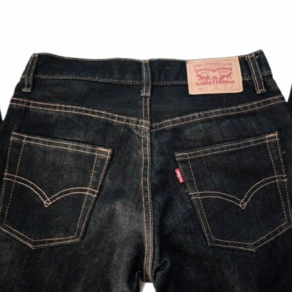 Levis 511 Dark Wash Jeans 27x27 sz 14 Regular Womens - Picture 4 of 7